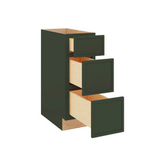 Modernform Cabinet Slim Sage Green 12" W X 34 1/2" H X 24" D  3 Drawer Base Cabinet