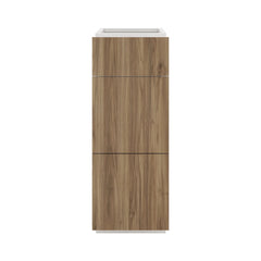 Modernform Cabinet Walnut 12" W X 34 1/2" H X 24" D  3 Drawer Base Cabinet