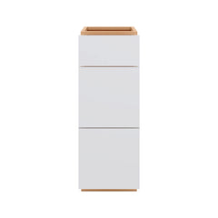 Modernform Cabinet Matte White 12" W X 34 1/2" H X 24" D  3 Drawer Base Cabinet