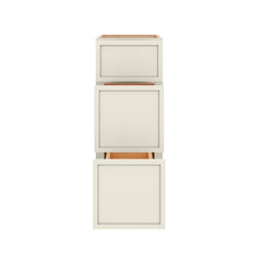 Modernform Cabinet Slim Dove White 12" W X 34 1/2" H X 24" D  3 Drawer Base Cabinet