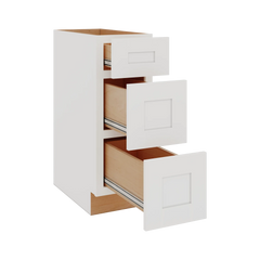 Modernform Cabinet White Shaker 12" W X 34 1/2" H X 24" D  3 Drawer Base Cabinet