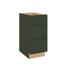 Modernform Cabinet Slim Sage Green 15" W X 34 1/2" H X 24" D  3 Drawer Base Cabinet