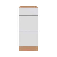 Modernform Cabinet Matte White 15" W X 34 1/2" H X 24" D  3 Drawer Base Cabinet