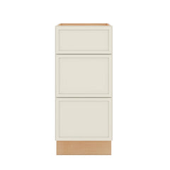 Modernform Cabinet Slim Dove White 15" W X 34 1/2" H X 24" D  3 Drawer Base Cabinet