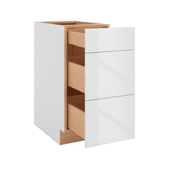 Modernform Cabinet Gloss White 15" W X 34 1/2" H X 24" D  3 Drawer Base Cabinet