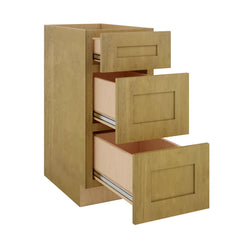 Modernform Cabinet Natural Shaker 15" W X 34 1/2" H X 24" D  3 Drawer Base Cabinet