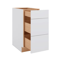 Modernform Cabinet Matte White 15" W X 34 1/2" H X 24" D  3 Drawer Base Cabinet