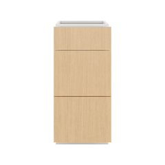 Modernform Cabinet Natural Oak 15" W X 34 1/2" H X 24" D  3 Drawer Base Cabinet