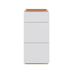 Modernform Cabinet Matte White 15" W X 34 1/2" H X 24" D  3 Drawer Base Cabinet