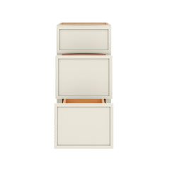 Modernform Cabinet Slim Dove White 15" W X 34 1/2" H X 24" D  3 Drawer Base Cabinet
