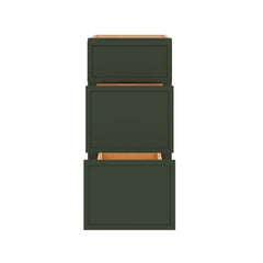 Modernform Cabinet Slim Sage Green 15" W X 34 1/2" H X 24" D  3 Drawer Base Cabinet