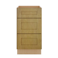 Modernform Cabinet Natural Shaker 18" W X 34 1/2" H X 24" D  3 Drawer Base Cabinet