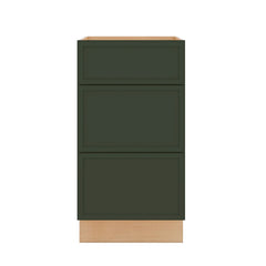 Modernform Cabinet Slim Sage Green 18" W X 34 1/2" H X 24" D  3 Drawer Base Cabinet