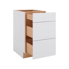 Modernform Cabinet Matte White 18" W X 34 1/2" H X 24" D  3 Drawer Base Cabinet