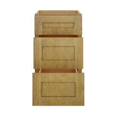 Modernform Cabinet Natural Shaker 18" W X 34 1/2" H X 24" D  3 Drawer Base Cabinet