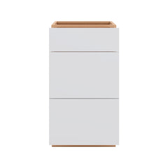 Modernform Cabinet Matte White 18" W X 34 1/2" H X 24" D  3 Drawer Base Cabinet