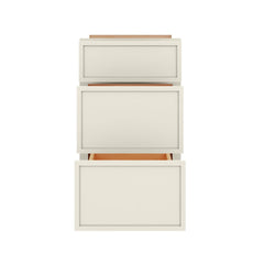 Modernform Cabinet Slim Dove White 18" W X 34 1/2" H X 24" D  3 Drawer Base Cabinet