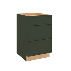 Modernform Cabinet Slim Sage Green 21" W X 34 1/2" H X 24" D  3 Drawer Base Cabinet