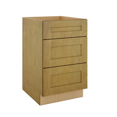 Modernform Cabinet Natural Shaker 21" W X 34 1/2" H X 24" D  3 Drawer Base Cabinet