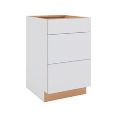 Modernform Cabinet Matte White 21" W X 34 1/2" H X 24" D  3 Drawer Base Cabinet