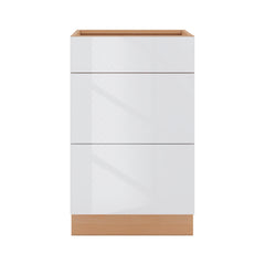 Modernform Cabinet Gloss White 21" W X 34 1/2" H X 24" D  3 Drawer Base Cabinet
