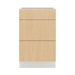 Modernform Cabinet Natural Oak 21" W X 34 1/2" H X 24" D  3 Drawer Base Cabinet