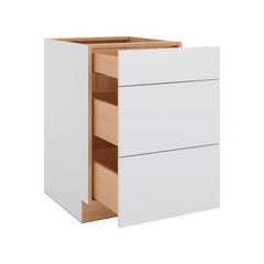 Modernform Cabinet Matte White 21" W X 34 1/2" H X 24" D  3 Drawer Base Cabinet