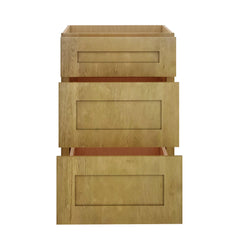 Modernform Cabinet Natural Shaker 21" W X 34 1/2" H X 24" D  3 Drawer Base Cabinet