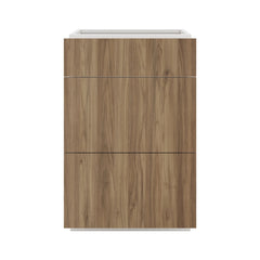 Modernform Cabinet Walnut 21" W X 34 1/2" H X 24" D  3 Drawer Base Cabinet