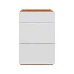 Modernform Cabinet Matte White 21" W X 34 1/2" H X 24" D  3 Drawer Base Cabinet
