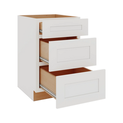 Modernform Cabinet White Shaker 21" W X 34 1/2" H X 24" D  3 Drawer Base Cabinet