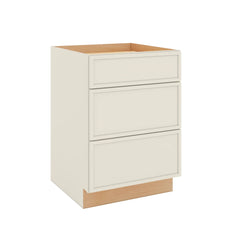 Modernform Cabinet Slim Dove White 24" W X 34 1/2" H X 24" D  3 Drawer Base Cabinet