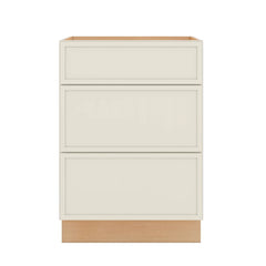 Modernform Cabinet Slim Dove White 24" W X 34 1/2" H X 24" D  3 Drawer Base Cabinet
