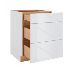 Modernform Cabinet Gloss White 24" W X 34 1/2" H X 24" D  3 Drawer Base Cabinet