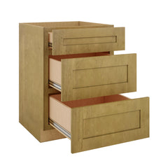 Modernform Cabinet Natural Shaker 24" W X 34 1/2" H X 24" D  3 Drawer Base Cabinet