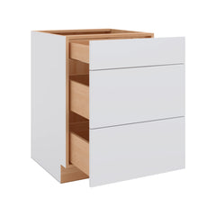 Modernform Cabinet Matte White 24" W X 34 1/2" H X 24" D  3 Drawer Base Cabinet