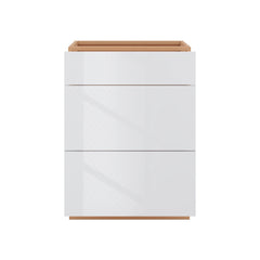 Modernform Cabinet Gloss White 24" W X 34 1/2" H X 24" D  3 Drawer Base Cabinet