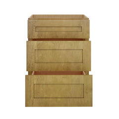 Modernform Cabinet Natural Shaker 24" W X 34 1/2" H X 24" D  3 Drawer Base Cabinet