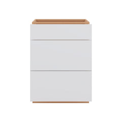 Modernform Cabinet Matte White 24" W X 34 1/2" H X 24" D  3 Drawer Base Cabinet