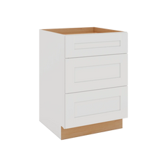 Modernform Cabinet White Shaker 24" W X 34 1/2" H X 24" D  3 Drawer Base Cabinet