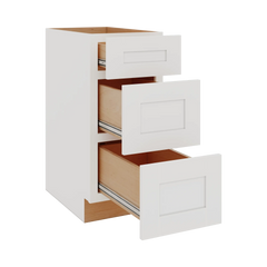 Modernform Cabinet White Shaker 30" W X 34 1/2" H X 24" D  3 Drawer Base Cabinet