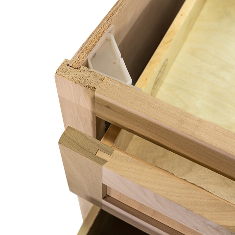 Kitchen Drawer Base Cabinet | Unfinished Poplar | Shaker Style | 30 in | 3 Drawer