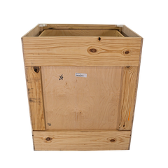 Kitchen Drawer Base Cabinet | Unfinished Poplar | Shaker Style | 30 in | 3 Drawer