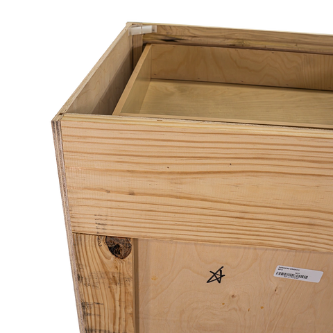 Kitchen Drawer Base Cabinet | Unfinished Poplar | Shaker Style | 30 in | 3 Drawer
