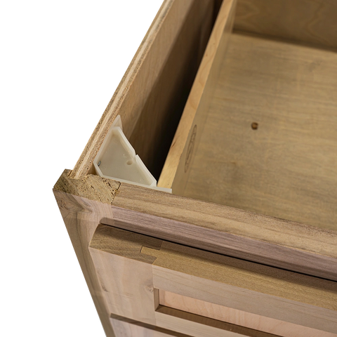 Kitchen Drawer Base Cabinet | Unfinished Poplar | Shaker Style | 30 in | 3 Drawer