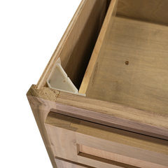 Kitchen Drawer Base Cabinet | Unfinished Poplar | Shaker Style | 30 in | 3 Drawer