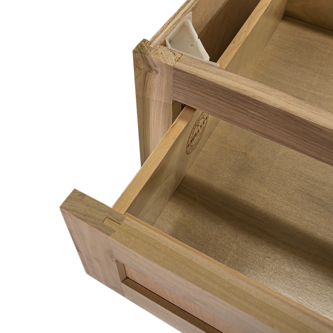 Kitchen Drawer Base Cabinet | Unfinished Poplar | Shaker Style | 30 in | 3 Drawer