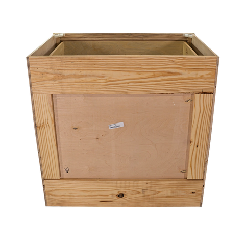 Kitchen Drawer Base Cabinet | Unfinished Poplar | Shaker Style | 30 in | 3 Drawer