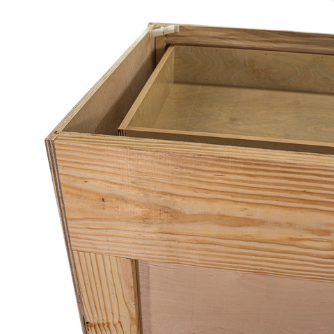 Kitchen Drawer Base Cabinet | Unfinished Poplar | Shaker Style | 30 in | 3 Drawer