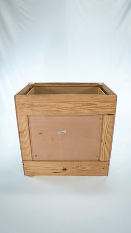 Kitchen Drawer Base Cabinet | Unfinished Poplar | Shaker Style | 30 in | 3 Drawer